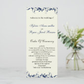 programme de mariage royal bleu et ivoire (Debout devant)