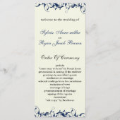 programme de mariage royal bleu et ivoire (Devant)