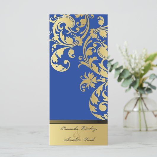 Programme de mariage - Royal Blue & Gold Shimmer F (Debout devant)