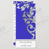 Programme de mariage - Royal Blue Silver Sparkle S (Devant / Derrière)