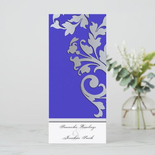 Programme de mariage - Royal Blue Silver Sparkle S (Debout devant)