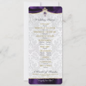 Programme de mariage royal conte de fée (Dos)