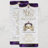 Programme de mariage royal conte de fée (Devant / Derrière)