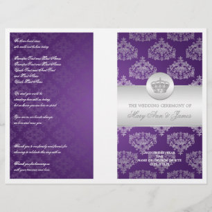 Programme de mariage Royal Crown Purple