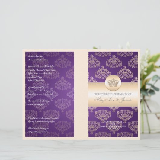 Programme de mariage Royal Crown Purple (Debout devant)