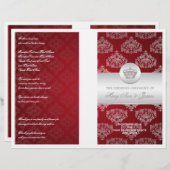 Programme de mariage Royal Crown Red (Devant / Derrière)