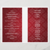 Programme de mariage Royal Crown Red (Dos)