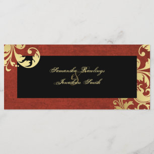 Programme de mariage - Royal Red & Gold Shimmer Fl