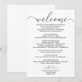 Programme de mariage Royal Script - Bienvenue au m (Devant / Derrière)