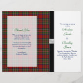 Programme de mariage Royal Stewart Tartan Couvertu (Devant)