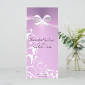 Programme de mariage - ruban de satin violet class (Debout devant)