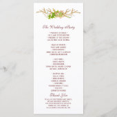 Programme de mariage Rustic Antlers & Wildflowers (Dos)