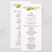 Programme de mariage Rustic Antlers & Wildflowers (Devant / Derrière)