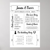 Programme de mariage rustique avec affiche d'icône (Devant)