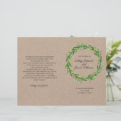Programme de mariage rustique. Botanique verte de (Debout devant)
