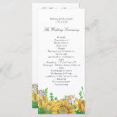 Programme de mariage rustique Cérémonie du pays de (Devant / Derrière)