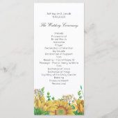 Programme de mariage rustique Cérémonie du pays de (Devant)