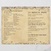 Programme de mariage Rustique Coeur de Corail Feui (Dos)