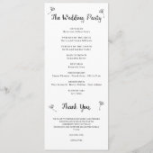 Programme de mariage rustique Dandelion (Dos)