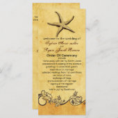 programme de mariage rustique de plage d'étoiles d (Devant / Derrière)