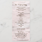 Programme de mariage rustique en arbre de bouleau (Dos)