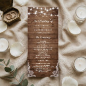 Programme de mariage rustique en bois avec guillan