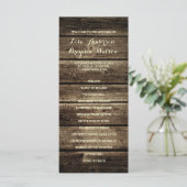 Programme de mariage rustique en bois d'étable (Debout devant)