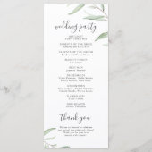 Programme de mariage rustique et verdoyant minimal (Dos)