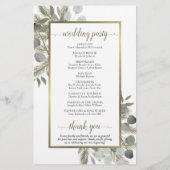 Programme de mariage rustique eucalyptus & pin à b (Dos)