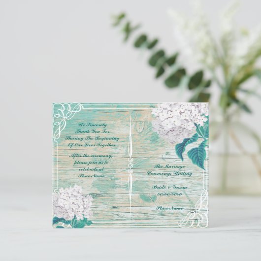 programme de mariage rustique fleuri (Debout devant)