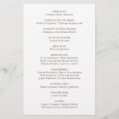 Programme de mariage rustique jaune floral tournes (Dos)