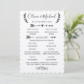 Programme de mariage rustique Ordre des événements (Debout devant)