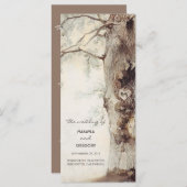 programme de mariage rustique pour arbre et coeur  (Devant / Derrière)