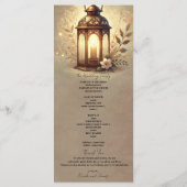 Programme de mariage rustique pour lanterne brilla (Dos)