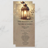 Programme de mariage rustique pour lanterne brilla (Devant / Derrière)