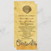 programme de mariage rustique seashell beach (Devant / Derrière)