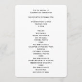 Programme de mariage Salle de mariage (Dos)