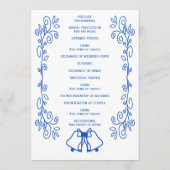 Programme de mariage saphir Bells Scrollwork Desig (Dos)