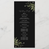 Programme de mariage sauvage et vert (Dos)