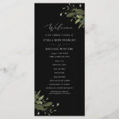 Programme de mariage sauvage et vert (Devant)