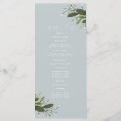 Programme de mariage sauvage et vert (Dos)