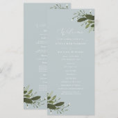 Programme de mariage sauvage et vert (Devant / Derrière)