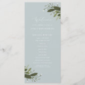 Programme de mariage sauvage et vert (Devant)