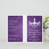 Programme de mariage scintillant lustre pourpre (Debout devant)