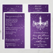 Programme de mariage scintillant lustre pourpre (Devant / Derrière)