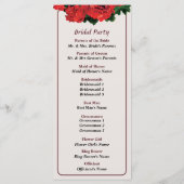 Programme de mariage Several Red Geraniums (Dos)