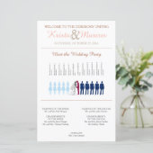 Programme de mariage Silhouettes simple (Debout devant)
