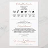 Programme de mariage Silhouettes simple (Dos)