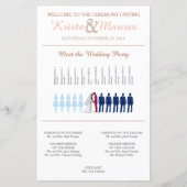 Programme de mariage Silhouettes simple (Devant)