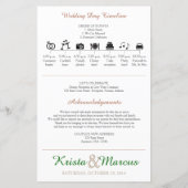 Programme de mariage Silhouettes simple (Dos)